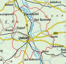 Abgrenzung der Landschaft "Uelzener Becken" (64300)