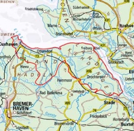 Abgrenzung der Landschaft "Stader Elbmarschen" (67002)