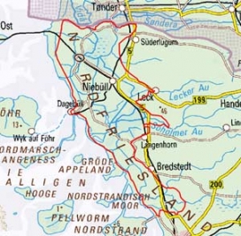 Abgrenzung der Landschaft "Nordfriesische Marsch" (68200) Abgrenzung der Landschaft "Nordfriesische Marsch" (68200)