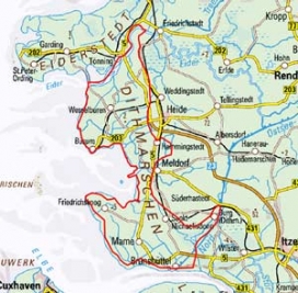 Abgrenzung der Landschaft "Dithmarscher Marsch" (68401)