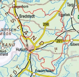 Abgrenzung der Landschaft "Bredstedt-Husumer Geest" (69100) Abgrenzung der Landschaft "Bredstedt-Husumer Geest" (69100)