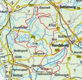Abgrenzung der Landschaft "Eider-Treene-Sorge-Niederung" (69200) Abgrenzung der Landschaft "Eider-Treene-Sorge-Niederung" (69200)