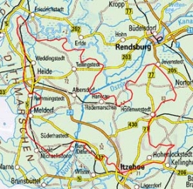 Abgrenzung der Landschaft "Heide-Itzehoer Geest" (69301)
