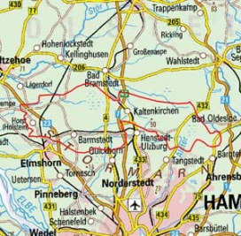 Abgrenzung der Landschaft "Barmstedt-Kisdorfer Geest" (69400)