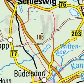 Abgrenzung der Landschaft "Hüttener Berge" (70103)