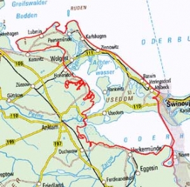 Abgrenzung der Landschaft "Usedom und Ostvorpommersche Küste" (71501) Abgrenzung der Landschaft "Usedom und Ostvorpommersche Küste" (71501)