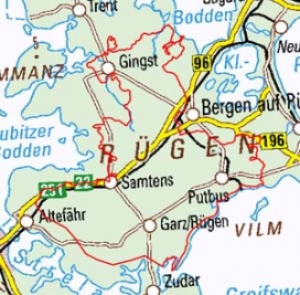 Abgrenzung der Landschaft "Zentralrügen" (72000) Abgrenzung der Landschaft "Zentralrügen" (72000)