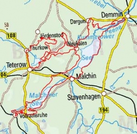 Abgrenzung der Landschaft "Teterower und Malchiner Becken" (74102) Abgrenzung der Landschaft "Teterower und Malchiner Becken" (74102)