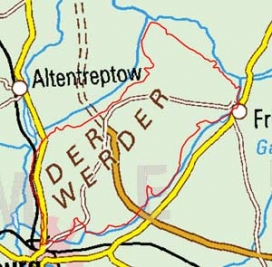Abgrenzung der Landschaft "Der Werder" (74203) Abgrenzung der Landschaft "Der Werder" (74203)