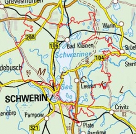 Abgrenzung der Landschaft "Schweriner See-Gebiet" (75101) Abgrenzung der Landschaft "Schweriner See-Gebiet" (75101)