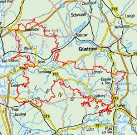 Abgrenzung der Landschaft "Sternberg-Krakower Seen- und Sandergebiet" (75200) Abgrenzung der Landschaft "Sternberg-Krakower Seen- und Sandergebiet" (75200)