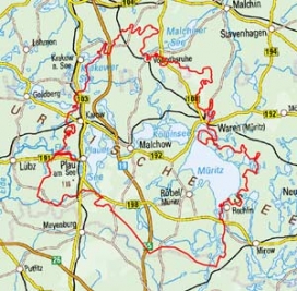 Abgrenzung der Landschaft "Mecklenburgisches Großseenland" (75400)