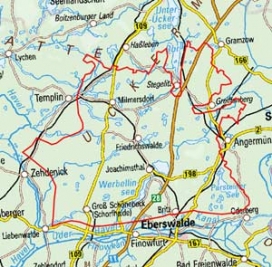 Abgrenzung der Landschaft "Schorfheide" (75701) Abgrenzung der Landschaft "Schorfheide" (75701)