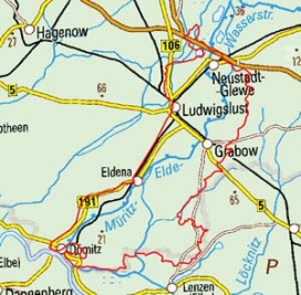 Abgrenzung der Landschaft "Niederung der unteren Elde" (76101)