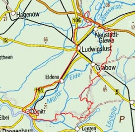 Abgrenzung der Landschaft "Niederung der unteren Elde" (76101) Abgrenzung der Landschaft "Niederung der unteren Elde" (76101)
