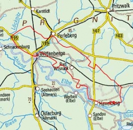 Abgrenzung der Landschaft "Perleberger Heide" (77401) Abgrenzung der Landschaft "Perleberger Heide" (77401)