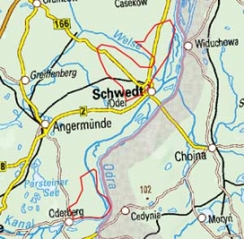 Abgrenzung der Landschaft "Sandterrassen des unteren Odertals" (80100) Abgrenzung der Landschaft "Sandterrassen des unteren Odertals" (80100)