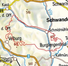 Abgrenzung der Landschaft "Truppenübungsplatz Hohenfels" (8103)