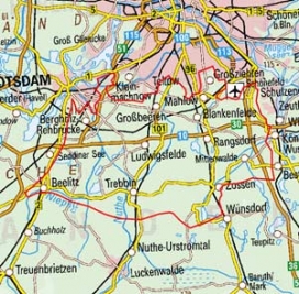 Abgrenzung der Landschaft "Teltowplatte" (81101)