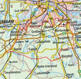 Abgrenzung der Landschaft "Teltowplatte" (81101) Abgrenzung der Landschaft "Teltowplatte" (81101)