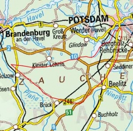 Abgrenzung der Landschaft "Zauche" (81401) Abgrenzung der Landschaft "Zauche" (81401)