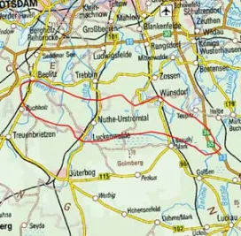 Abgrenzung der Landschaft "Luckenwalder Heide" (81600)