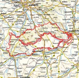 Abgrenzung der Landschaft "Südliche Frankenalb" (8200)