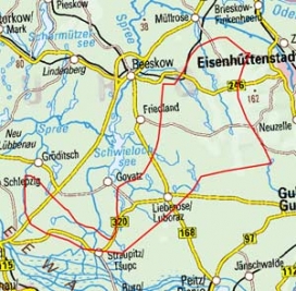 Abgrenzung der Landschaft "Lieberoser Hochfläche" (82601) Abgrenzung der Landschaft "Lieberoser Hochfläche" (82601)