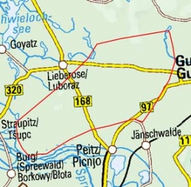 Abgrenzung der Landschaft "Truppenübungsplatz Lieberose" (82602)
