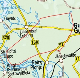 Abgrenzung der Landschaft "Truppenübungsplatz Lieberose" (82602) Abgrenzung der Landschaft "Truppenübungsplatz Lieberose" (82602)