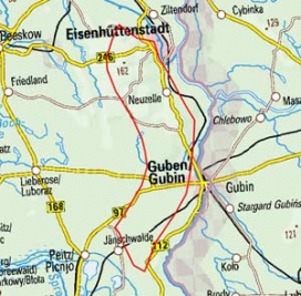 Abgrenzung der Landschaft "Gubener Land" (82700) Abgrenzung der Landschaft "Gubener Land" (82700)