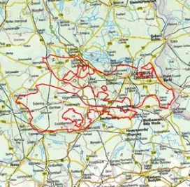 Abgrenzung der Landschaft "Niederlausitz" (84001)