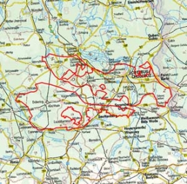 Abgrenzung der Landschaft "Niederlausitz" (84001) Abgrenzung der Landschaft "Niederlausitz" (84001)