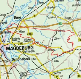 Abgrenzung der Landschaft "Westliche Fläminghochfläche" (85100)
