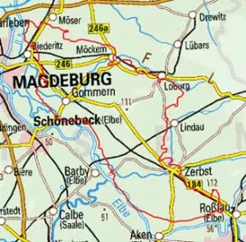 Abgrenzung der Landschaft "Zerbster Land" (85200)