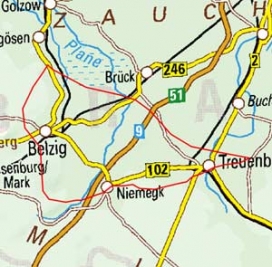Abgrenzung der Landschaft "Belziger Vorfläming" (85500)