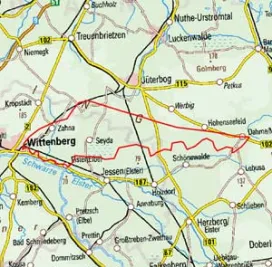 Abgrenzung der Landschaft "Südliches Fläminghügelland" (85800)