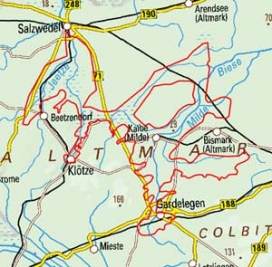 Abgrenzung der Landschaft "Mildeniederung" (86201) Abgrenzung der Landschaft "Mildeniederung" (86201)