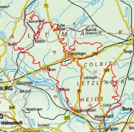 Abgrenzung der Landschaft "Letzlinger Heide" (86300) Abgrenzung der Landschaft "Letzlinger Heide" (86300)
