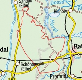 Abgrenzung der Landschaft "Land Schollene" (87400) Abgrenzung der Landschaft "Land Schollene" (87400)