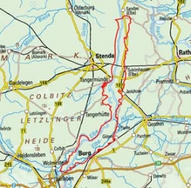 Abgrenzung der Landschaft "Märkische Elbtalniederung" (87500)