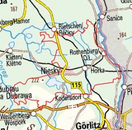 Abgrenzung der Landschaft "Rothenburger-Nieskyer Heideland" (89001) Abgrenzung der Landschaft "Rothenburger-Nieskyer Heideland" (89001)