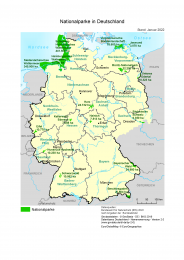 Karte Nationalparke in Deutschland