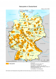 Karte Naturparke in Deutschland