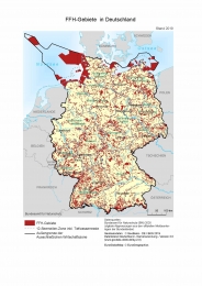 Karte Übersichtskarte FFH-Gebiete in Deutschland (mit AWZ)