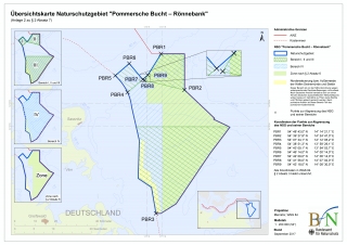 Übersichtskarte Naturschutzgebiet Pommersche Bucht – Rönnebank