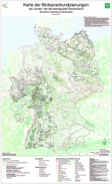 Deutschlandkarte Biotopverbundplanungen der Länder der Bundesrepublik Deutschland