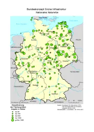 Karte Bundeskonzept Grüne Infrastruktur - Nationales Naturerbe