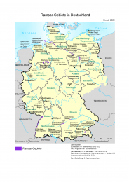 Karte Feuchtgebiete internationaler Bedeutung in Deutschland (Ramsar-Gebiete)