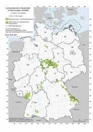 Karte Luchsverbreitung  in den Jahren 2019 und 2020